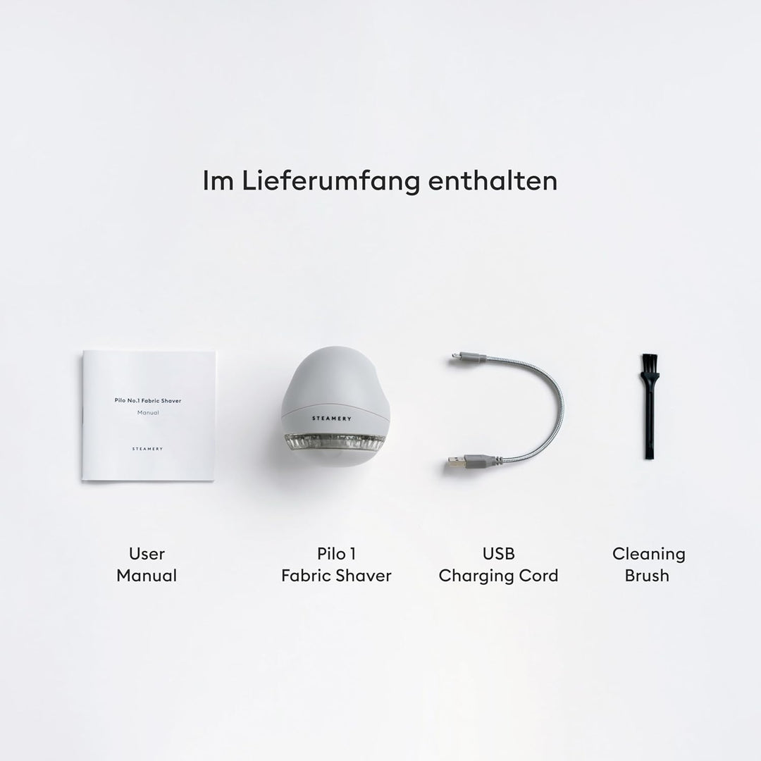 Pilo 1 Stoffrasierer für Kleidung und Textilien von Steamery, 5W, tragbar, wiederaufladbar, ergonomi