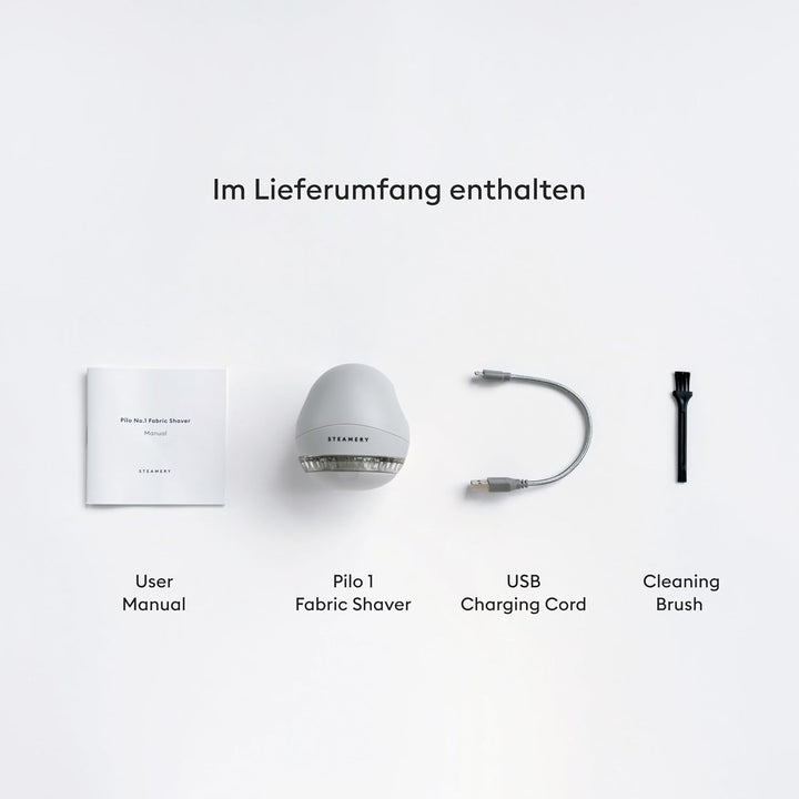 Pilo 1 Stoffrasierer für Kleidung und Textilien von Steamery, 5W, tragbar, wiederaufladbar, ergonomi