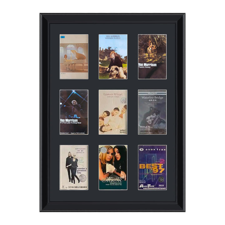 Kassettenbandhülle, Kassettenband-Display-Rahmen, Kassettenband und Gehäuse-Display, 9 Band-Display-
