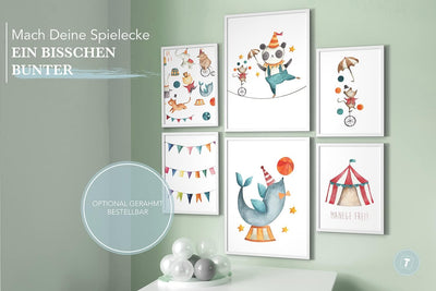 Papierschmiede® Bilder Kinderzimmer Kids Mood Poster Set Manege Frei, Kinderzimmer Bilder Babyzimmer