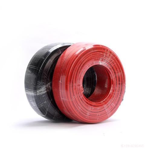 Solar Kabel | H1Z2Z2-K | 6mm2 | TÜV geprüft (Schwarz, 100m) Schwarz 100m, Schwarz 100m