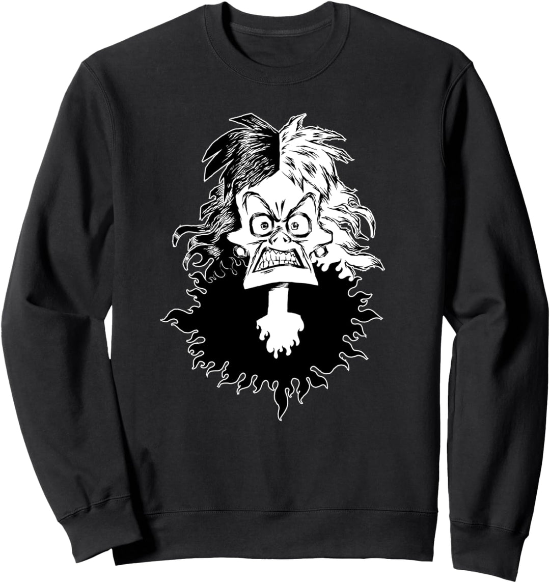 Disney Villains Craze Cruella De Vil Black and White Sketch Sweatshirt