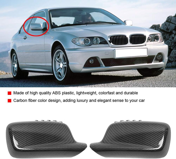 Tür Rückspiegel Abdeckung, Yctze 2 Stück Auto Rückspiegelkappen Rückspiegel Abdeckung Gehäuse Ersatz