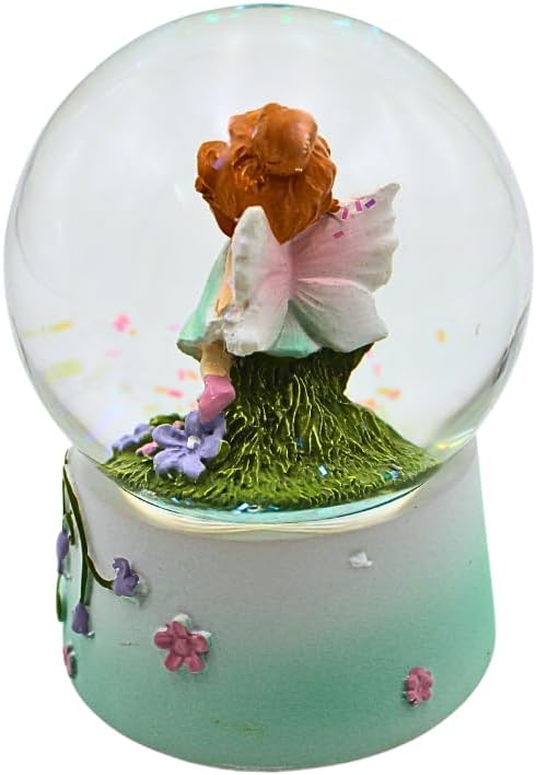 Dekohelden24 Schneekugel, Schüttelkugel, Fabelwesen - Schneekugel, Schneekugel mit Blumenmädchen, El