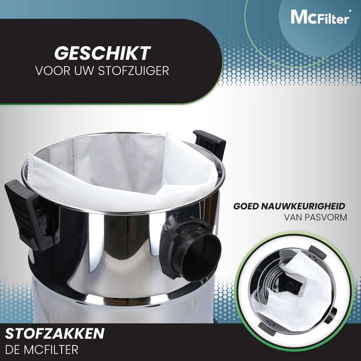 McFilter I 10 Staubsaugerbeutel 15l kompatibel für ALLE Einhell Staubsauger i geeignet für Einhell T