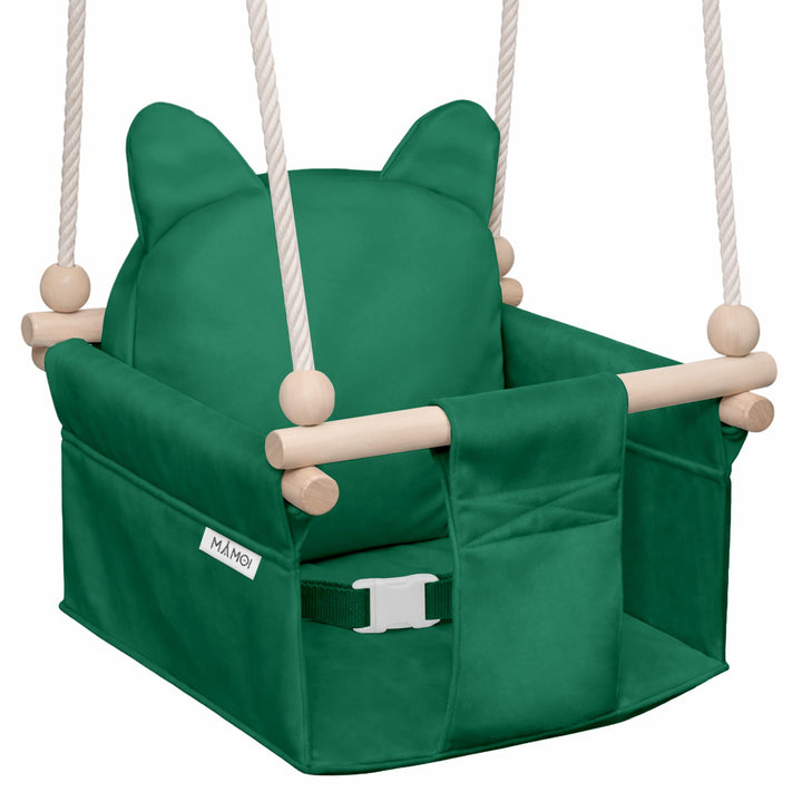MAMOI Kinderschaukel mit Sicherheitsgurt, höhenverstellbar 150–190 cm, Schaukel für den Innenbereich