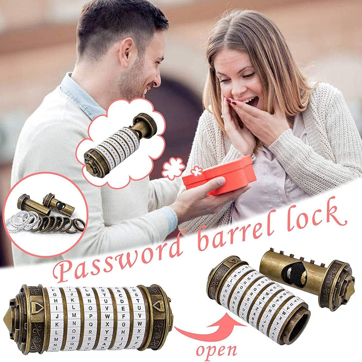 Da Vinci Code Cryptex Geschenk männer Frauen Brief Passwort Code Lock Schloss Puzzle Mini Cryptex Lo