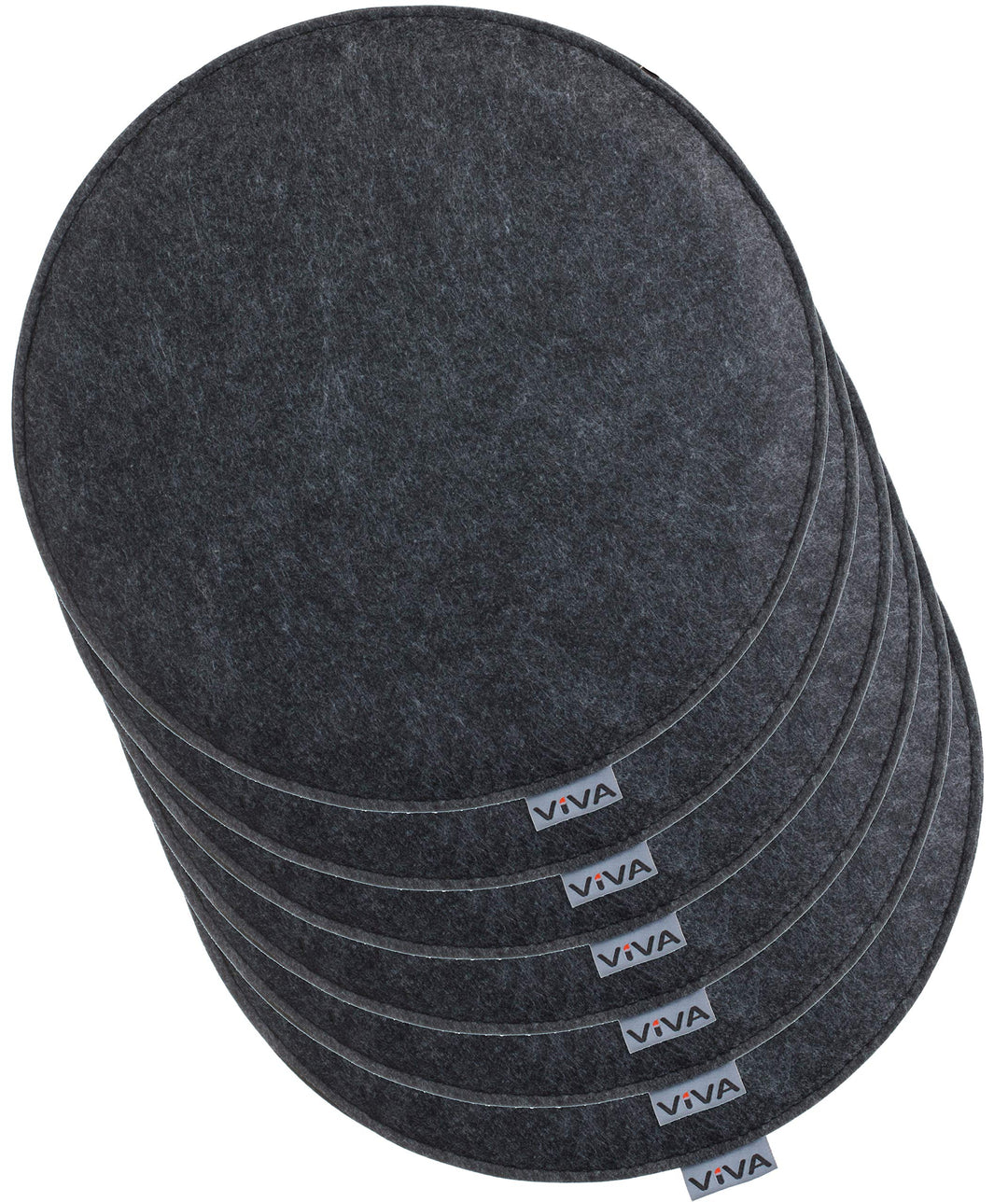 Brandsseller Sitzkissen Filz Rund Stuhlkissen Sitzauflage Gepolstert - Ø 35 cm - 6er Vorteilspack -