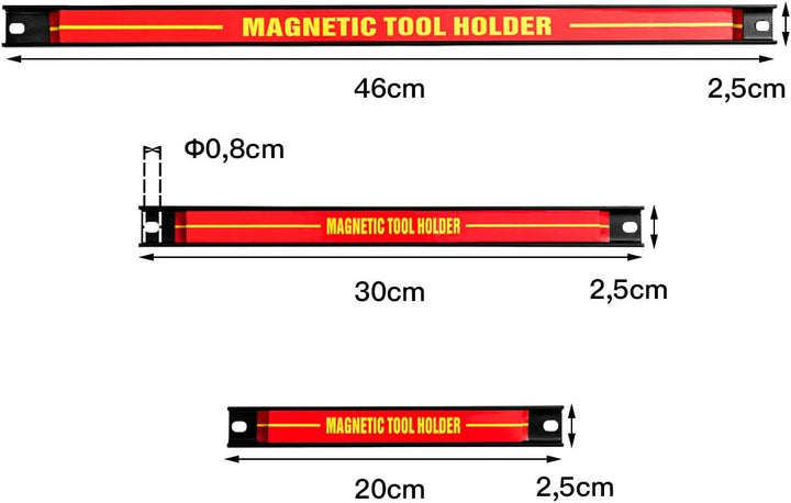 GOPLUS Magnetleiste, Magnet Werkzeughalter Rot, Werkzeug Halterung, Werkzeugleiste, Magnetischer Wer