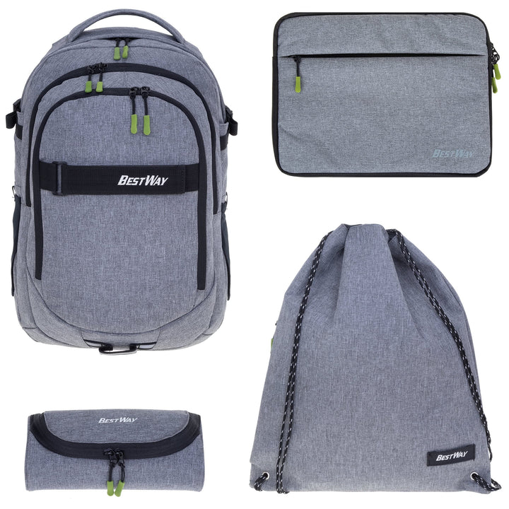 Bestway Schulrucksack 4 Teile Set Jungen Mädchen Evolution Packer Evo Schulmappe Rucksack Schultasch
