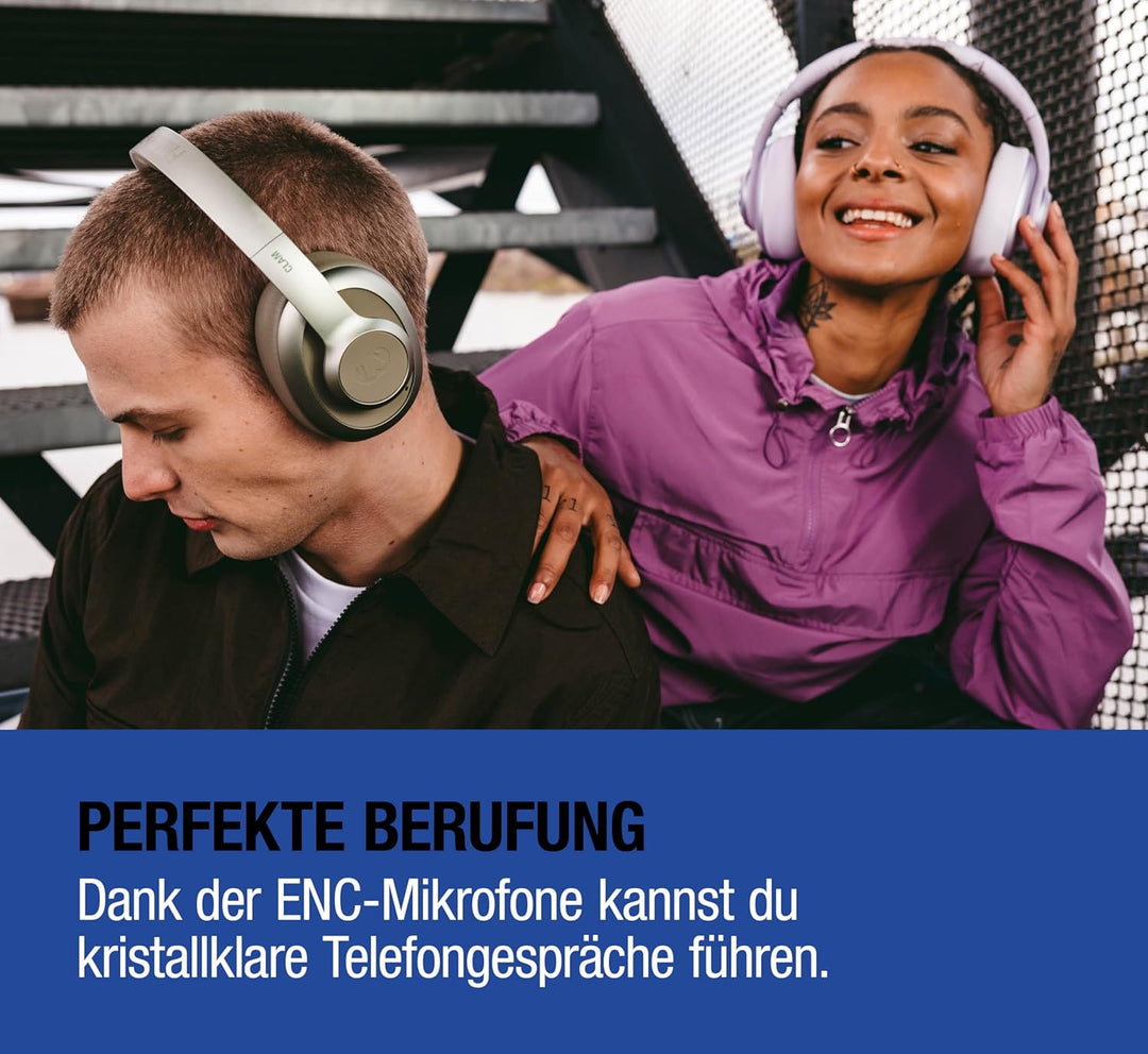 Fresh 'n Rebel Clam Ace 2, ANC-Kopfhörer, Hybrid Active Noise Cancelling, Ambient-Sound-Modus, Multi