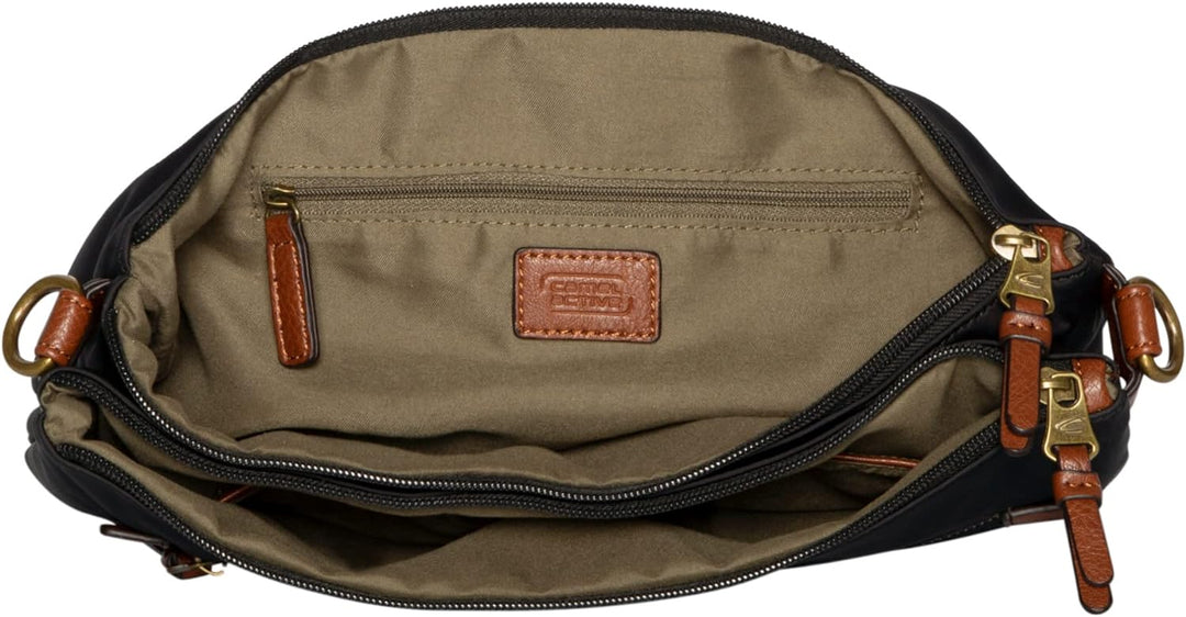 camel active bags Bari Damen Umhängetasche Crossbody Bag Mittelgross Schwarz Schwarz 33 x 6 x 25, Sc