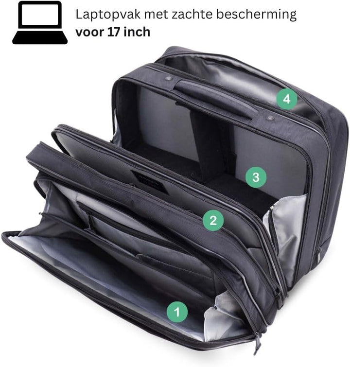 Davidts - Pilot Case weich, 44,5 x 35 x 25 cm, Schwarz