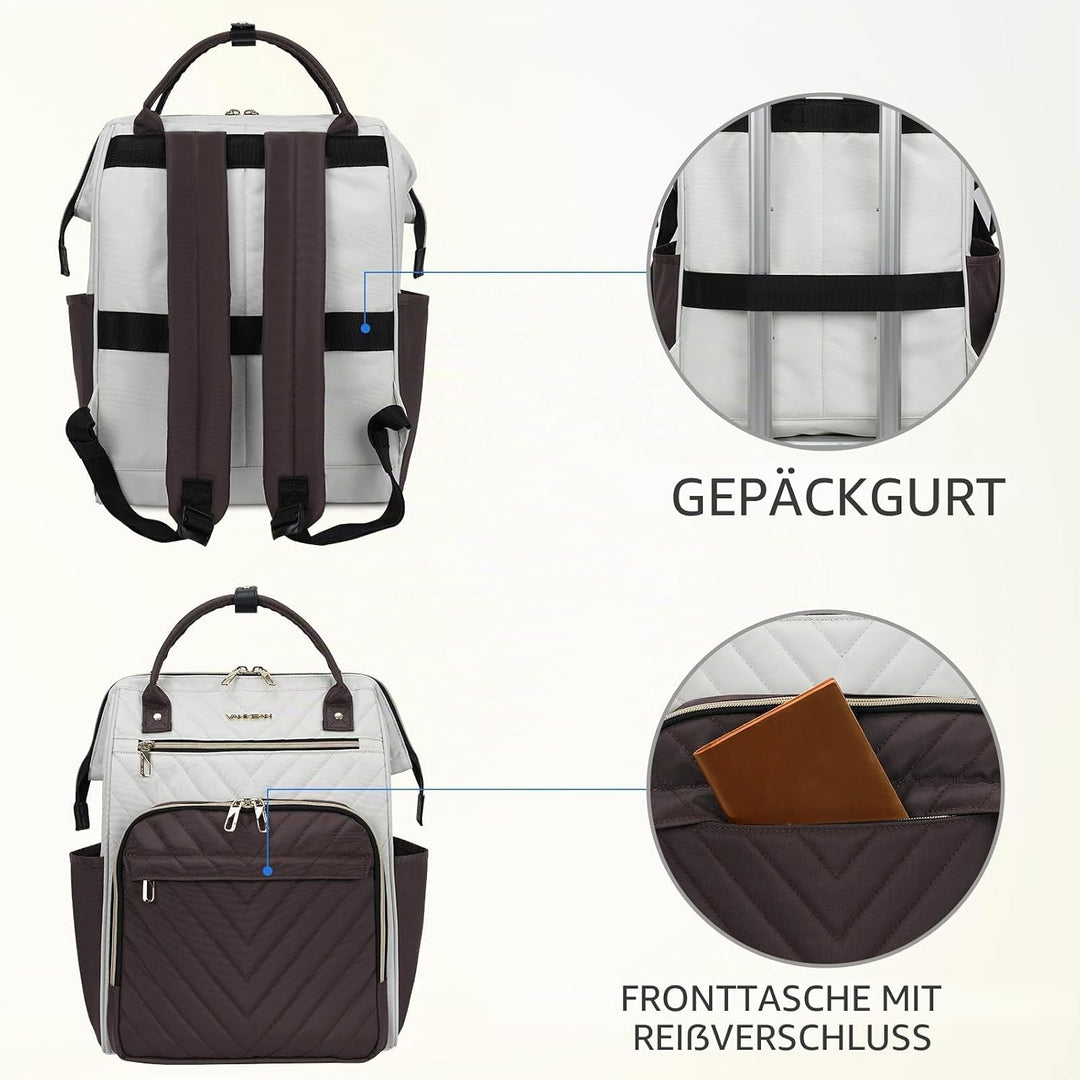 VANKEAN 17 Zoll Laptop-Rucksack für Damen und Herren, modische Computer-Arbeitstasche, grosse Kapazi
