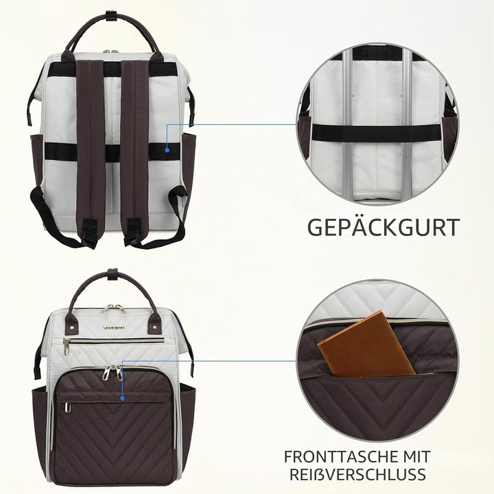 VANKEAN 17 Zoll Laptop-Rucksack für Damen und Herren, modische Computer-Arbeitstasche, grosse Kapazi