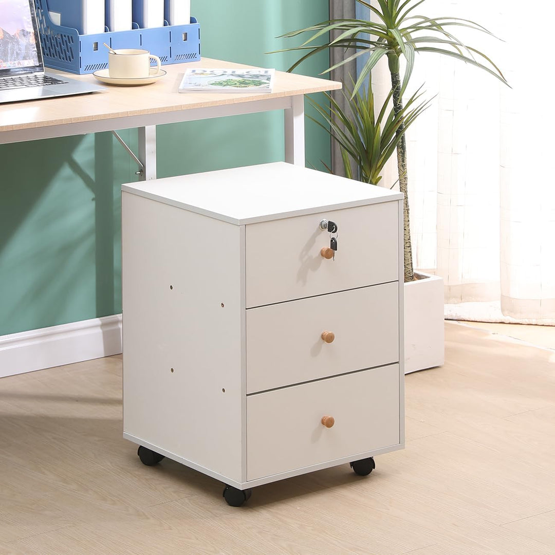 Kleiner mobiler Aktenschrank, Heimbüro, unter Schreibtischschubladen, Aktenaufbewahrung, Bürosockel,