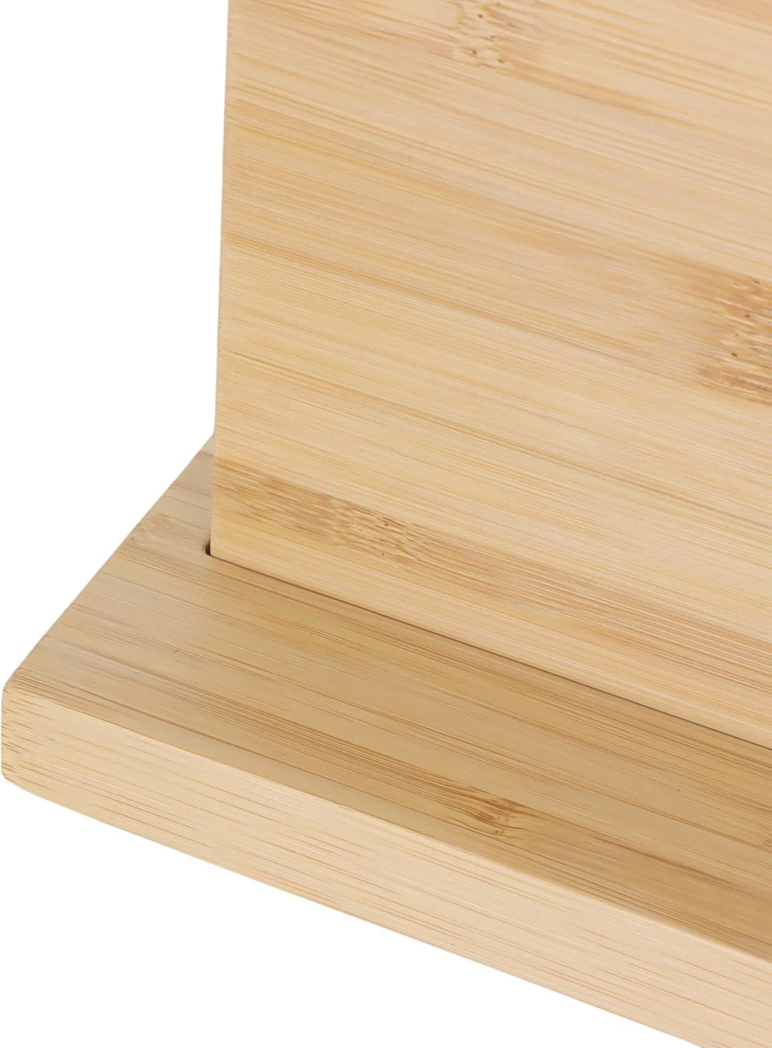 Relaxdays Messerblock magnetisch, doppelseitig, Bambus, HxBxT: 22 x 30 x 10 cm, Messerhalter für 20