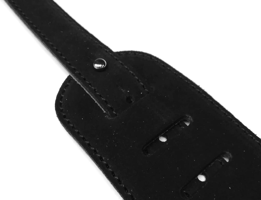 Custom Style Gitarrengurt für Bassgitarre Stickerei X Wildleder - T8SUX Schwarz, Schwarz