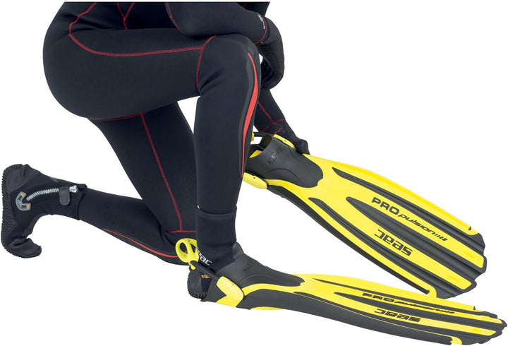 Seac PROPULSION S Geräteflossen mit Sling Straps (Bungees) Amarillo S/M, Amarillo S/M