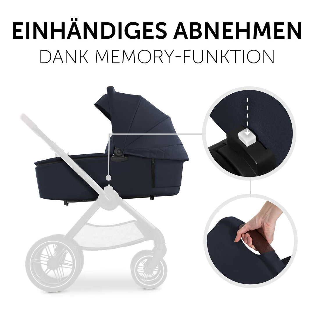 hauck Babywanne mit Memory-Knöpfen für Walk N Care Kinderwagen für Neugeborene ab Geburt bis 9 kg, U