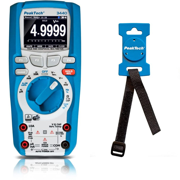 PeakTech 3440 – True RMS Digital Multimeter mit 4.0 Bluetooth & Grafik-Display CAT III 1000 V & Mehr