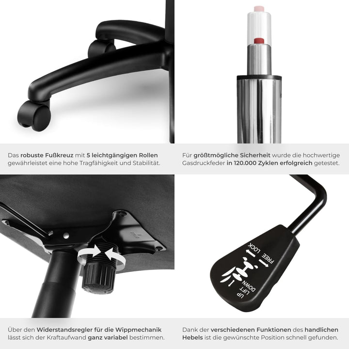 TecTake Sportsitz Chefsessel Stuhl ergonomischer Gaming Bürostuhl Racing Schalensitz - Diverse Farbe