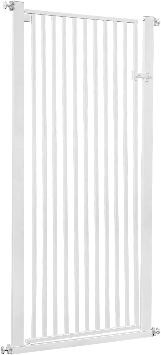 Haustiergitter Extra Hoch Höhe 150cm, Breite verstellbar 90-97cm, Sicherheits-Haustiergitter, Automa