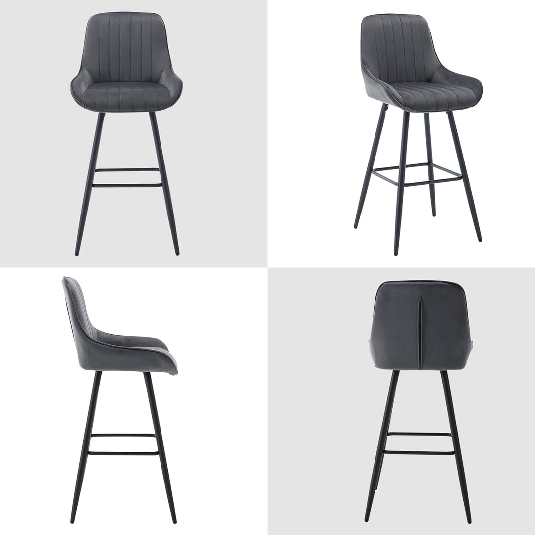 WOLTU 2er Set Barhocker, Barstuhl, Küchenhocker, Tresenhocker, Bistrohocker, Design Hocker, mit Rück
