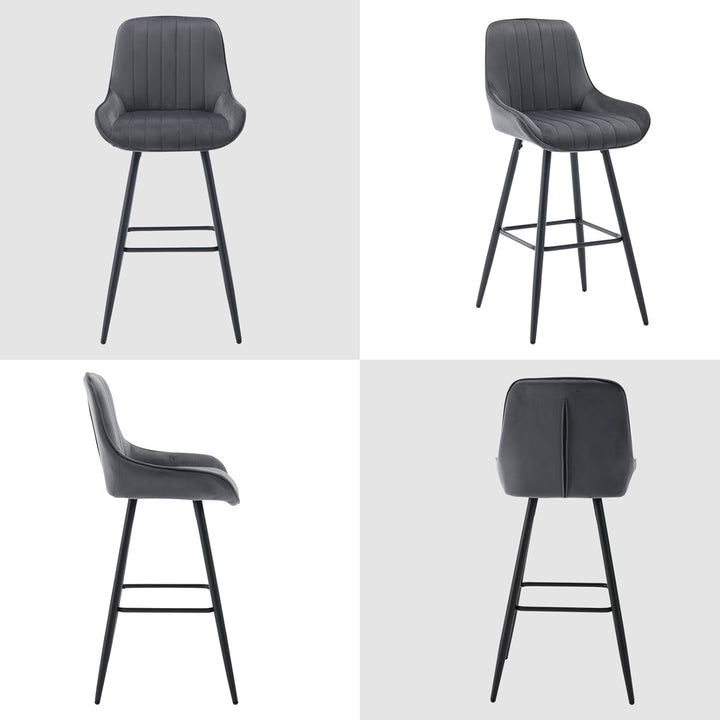 WOLTU 2er Set Barhocker, Barstuhl, Küchenhocker, Tresenhocker, Bistrohocker, Design Hocker, mit Rück
