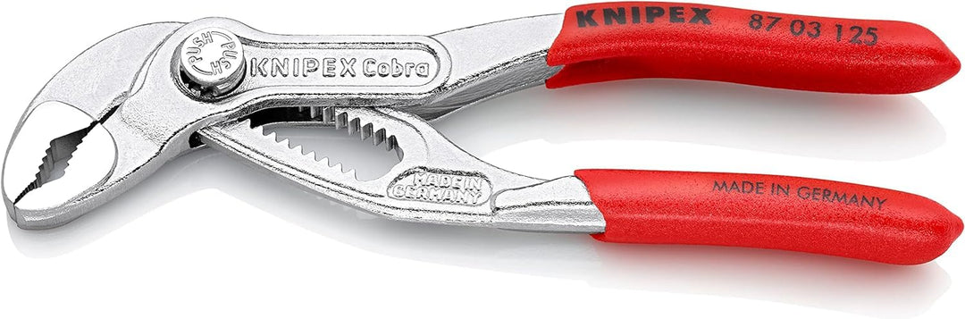 KNIPEX Cobra, Mini-Wasserpumpenzange | Rohrzange, klein, Chrom-Vanadium, Rostschutz verchromt, 125 m