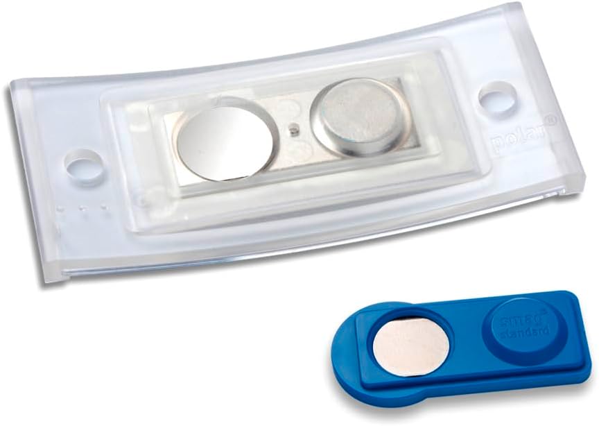 20 Magnet-Namensschilder polar® 30 „color“, inkl. Druckbogen - transluzent klar