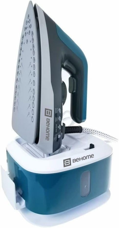 BEHOME Bügeleisen mit kontinuierlichem Dampfkessel und Keramiksohle, 2250 W, Fassungsvermögen 1,5 l,