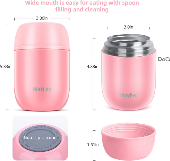 Thermobehälter für Essen 450ml Speisegefäss Edelstahl Speisebehälter Babybrei Isolierbehälter mit Lö