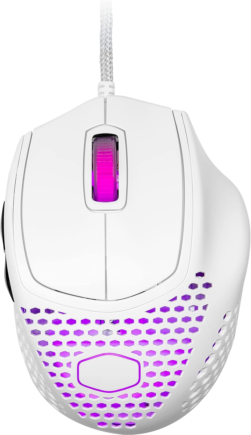 Cooler Master MM720 RGB-LED Claw Grip Wired Gaming Mouse - Ultra Lightweight 49g Honeycomb Shell, 16