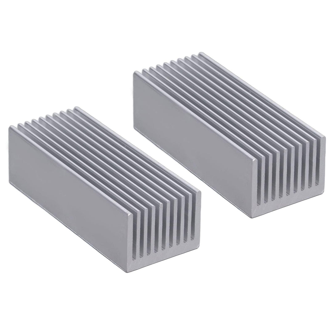 2 Stück Aluminium Kühlkörper 100x40x30mm für CPU Leistungselektronik und Power Board Without adhesiv