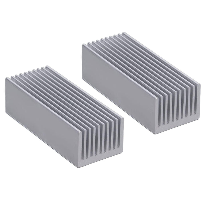 2 Stück Aluminium Kühlkörper 100x40x30mm für CPU Leistungselektronik und Power Board Without adhesiv
