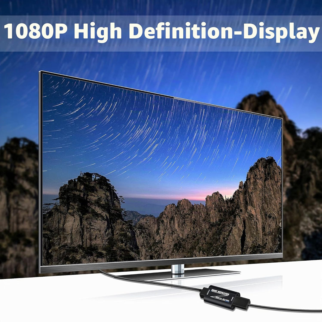 KUYIA HDMI-Repeater 4K 60 Hz, Extender-Verstärker, Buchse auf Buchse, Kabeladapter, 30 m, 2.0 Signal