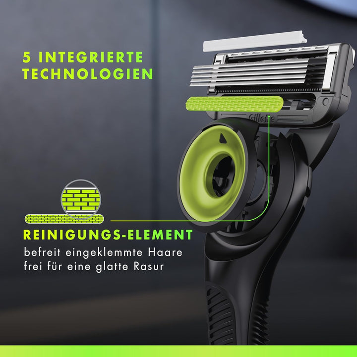 Gillette Labs Rasierer für Männer mit Reinigungs-Element, Herren Nassrasierer — Inkl. 1 Handstück, 8