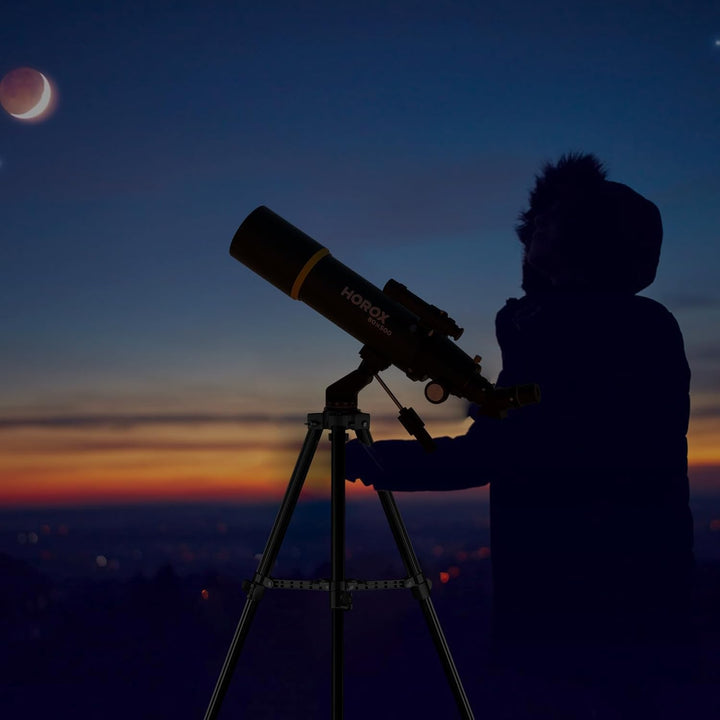 Teleskop 80mm Öffnung 500mm Refraktor Teleskop für Erwachsene, Teleskop für Kinder Anfänger w. Pro S