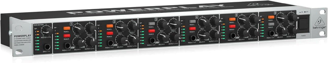 Behringer POWERPLAY HA6000 6-Kanal-Hochleistungs-Kopfhörer-Misch- und Verteilverstärker, POWERPLAY H