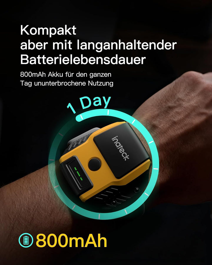 Inateck Barcode Scanner Kabellos Armbanduhr-Stil, 1D 2D QR, Bluetooth, USBC | Ultraleichter, Sprachs