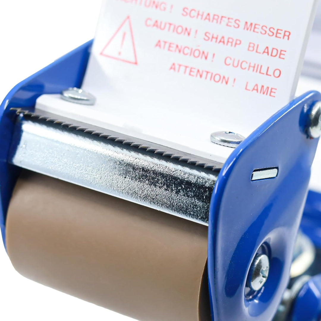 KLEBASTO Paketbandabroller | Profi-Ausführung mit Metallrahmen | Klebebandabroller für Paketklebeban