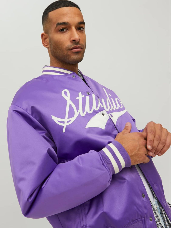 JACK & JONES Herren Jorstudio Bomber Bomberjacke L Deep Lavender, L Deep Lavender