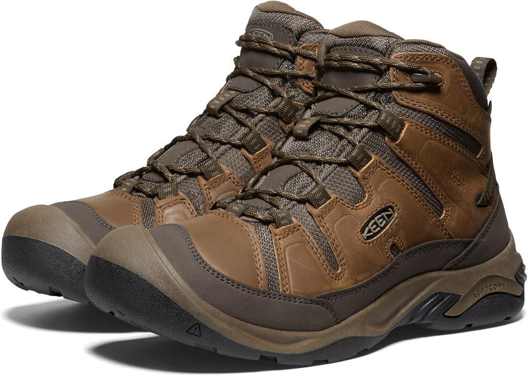 KEEN Herren Circadia Mid Waterproof Wanderstiefel 41 EU Bison Brindle, 41 EU Bison Brindle