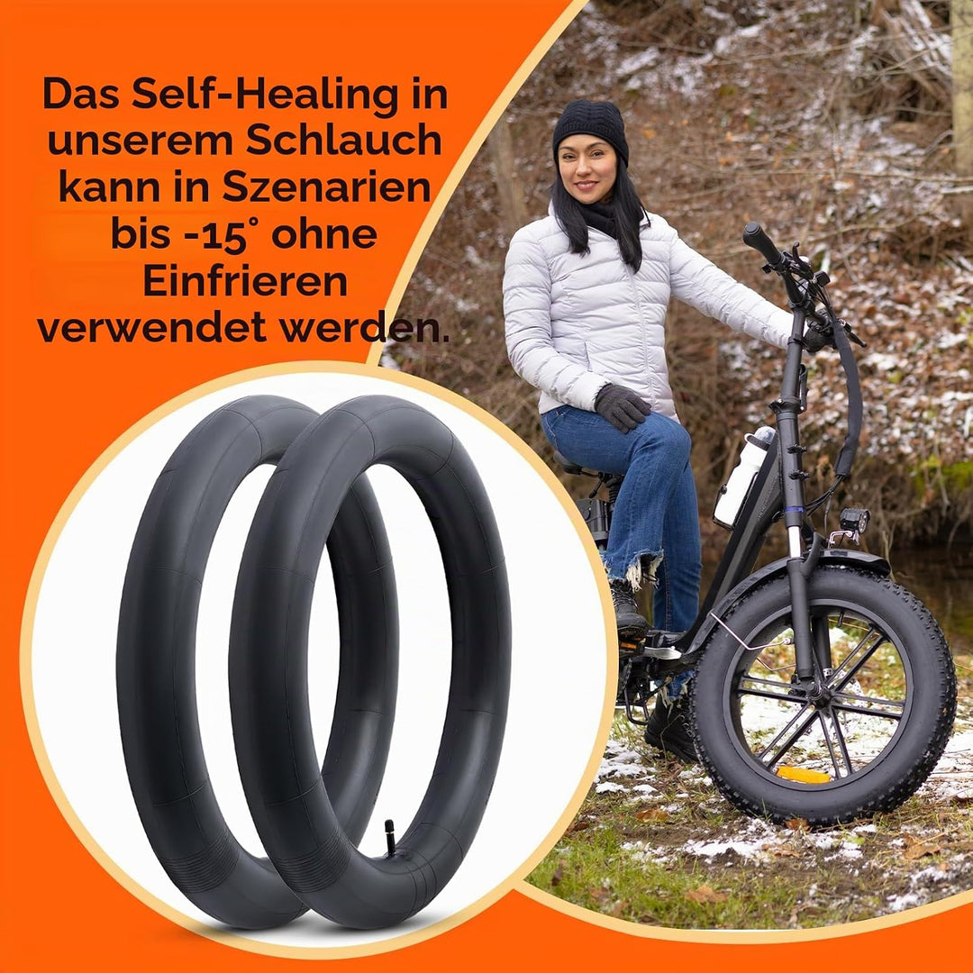 YunSCM 2er-Pack Selbstdichtend 20 Zoll Schlauch 20x3.5/4.0 AV32mm Valve，pannensicherer，Selbstreparie