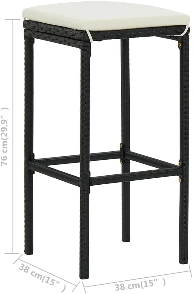 vidaXL 6X Barhocker mit Kissen Barstuhl Tresenhocker Küchenhocker Thekenhocker Tresenstuhl Thekenstu