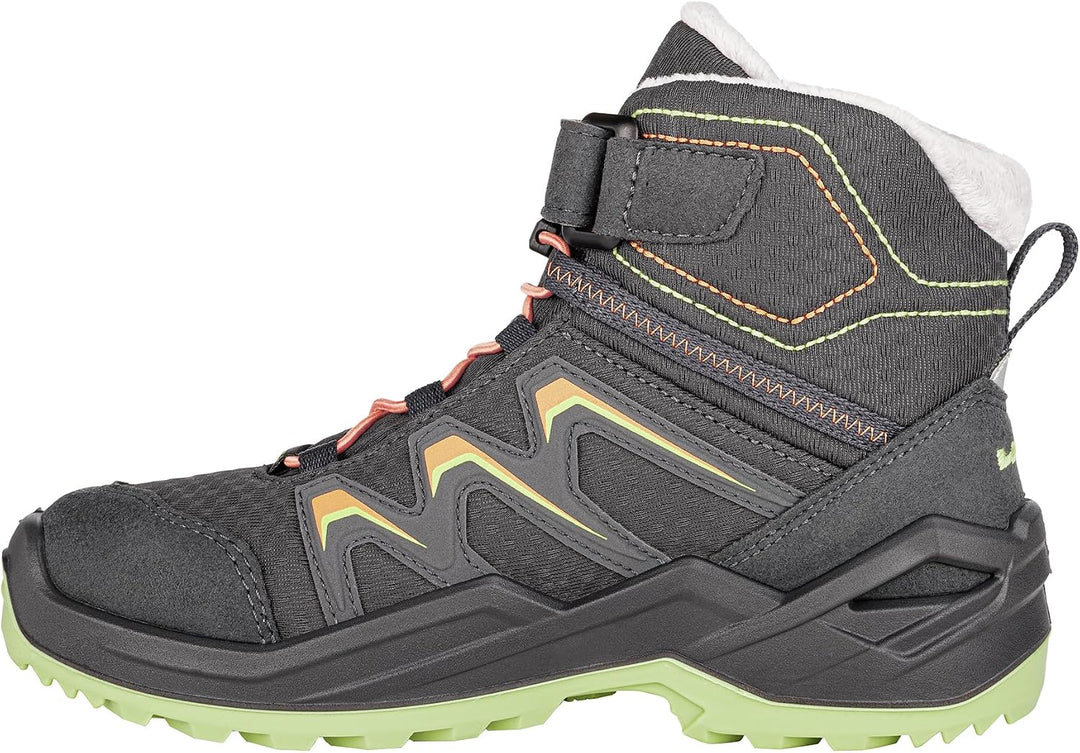 LOWA Stiefel mittel MADDOX WARM GTX MID [2024] 23 EU Graphit Mint, 23 EU Graphit Mint