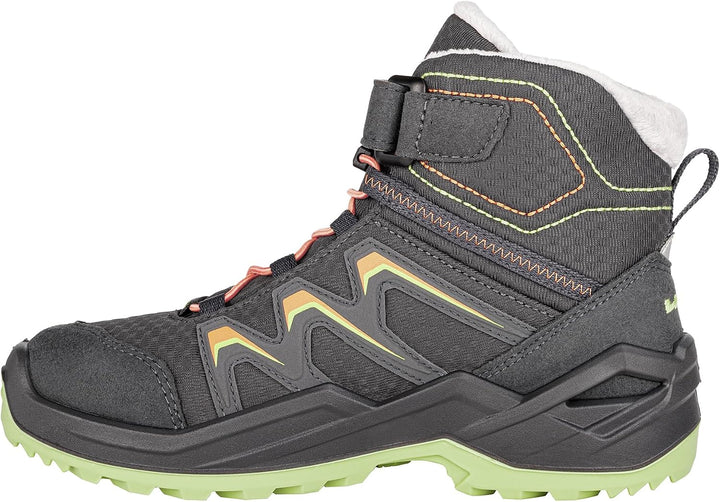 LOWA Stiefel mittel MADDOX WARM GTX MID [2024] 23 EU Graphit Mint, 23 EU Graphit Mint