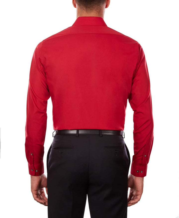 Van Heusen Herren Popeline, Normale Passform, Fester Spitzkragen Klassisches Hemd 39 cm Hals 81 cm-