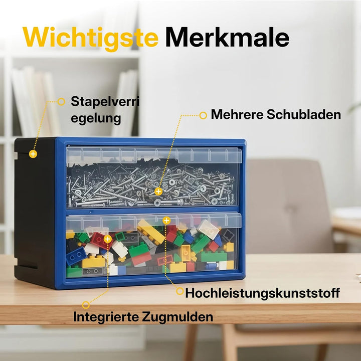 NORTHSKY Kleinteilemagazin Organizer (2 Schubladen), 2 Schubladen
